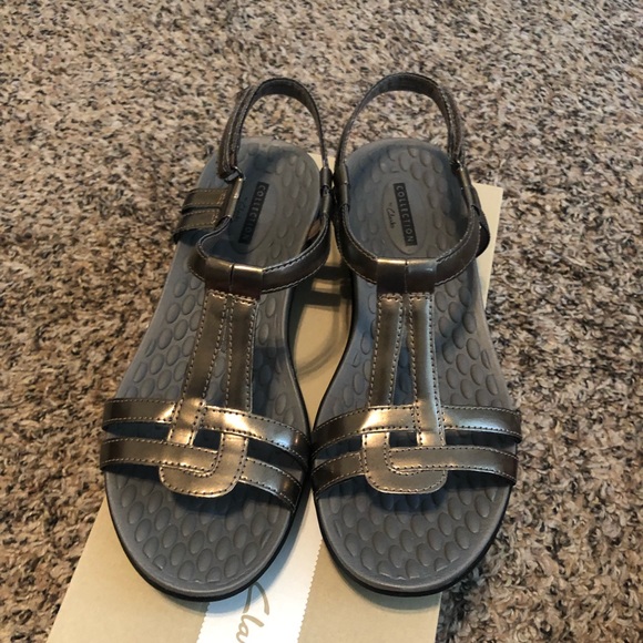 Clarks Shoes - Clarks Sonar Aster sandals, 8-1/2M, pewter